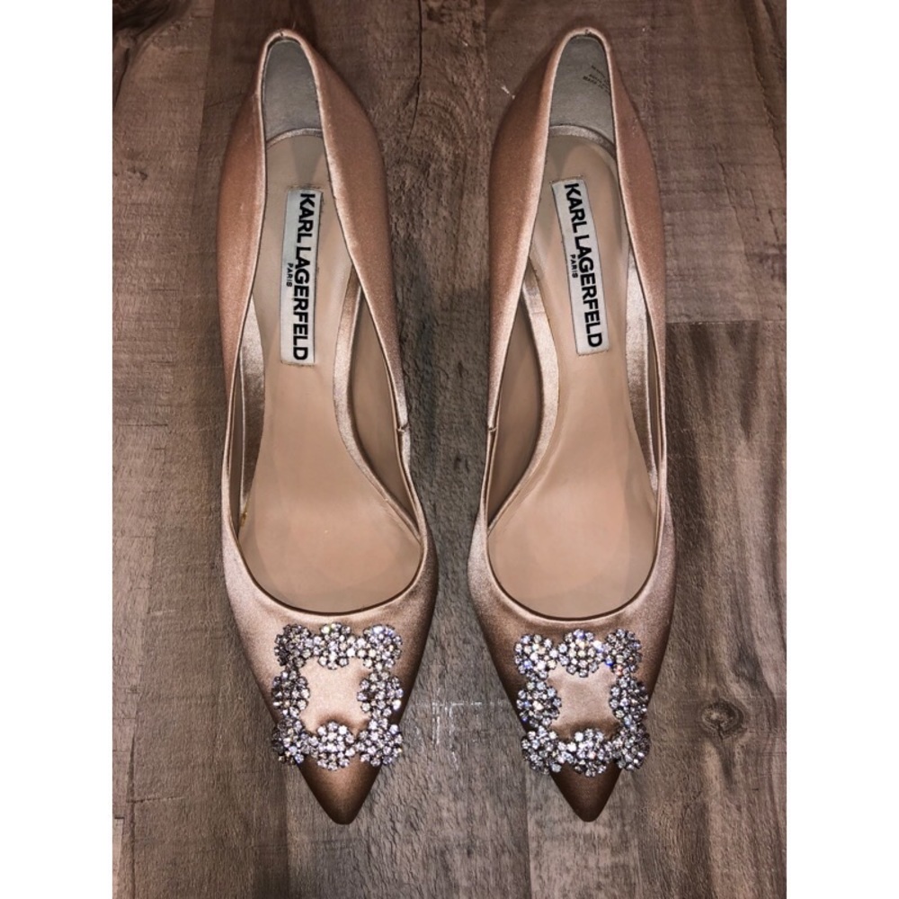 Karl Lagerfeld block heels